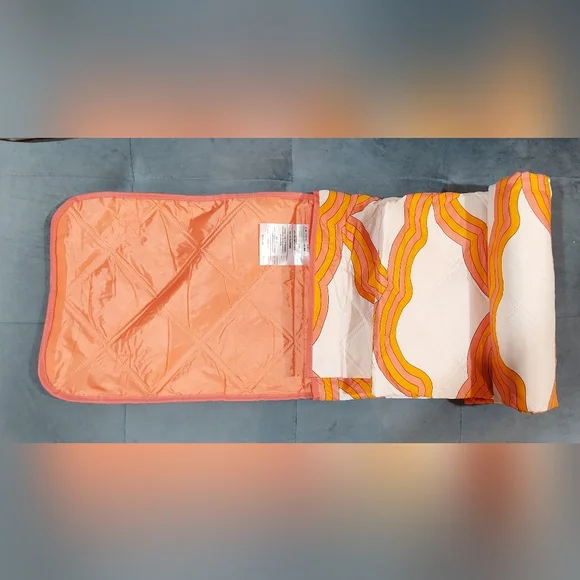 NWT SOCIETY6 PICNIC BEACH RETRO BLANKET CUSTOM WATERPROOF SANDPROOF CARRY HANDLE - Picture 9 of 11